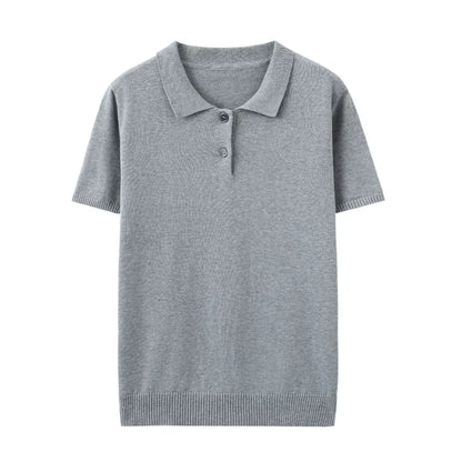 WinvyNee Summer Women's Clothing Cotton Polo T-shirt Short Sleeve Polo Collar Clothes Solid Casual Pullover Female Tops A1002029