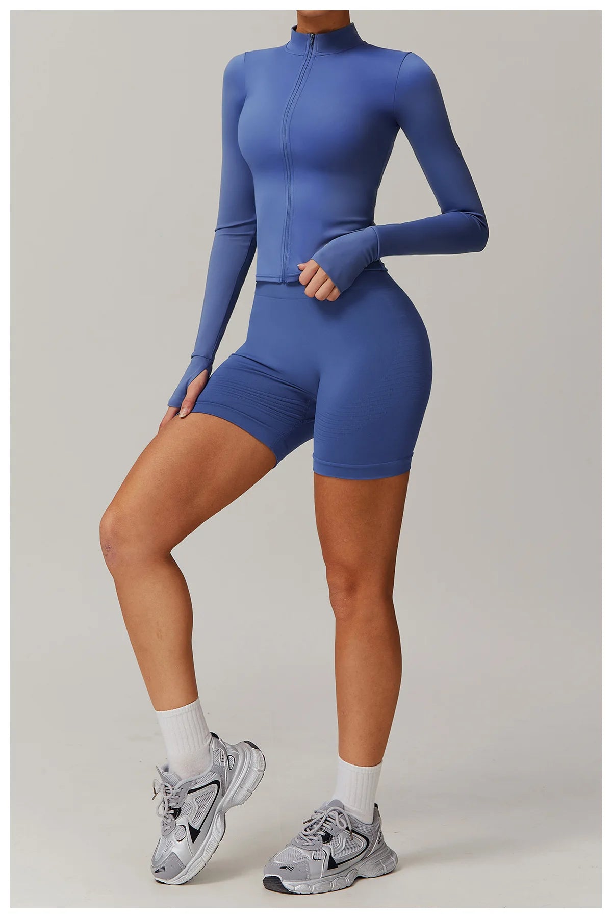 Yoga Shirts For Women Zipper Long Sleeve Fitness Jacket Running Gym Clothes Workout Dry Fit Breathable High Elastic Sports Top