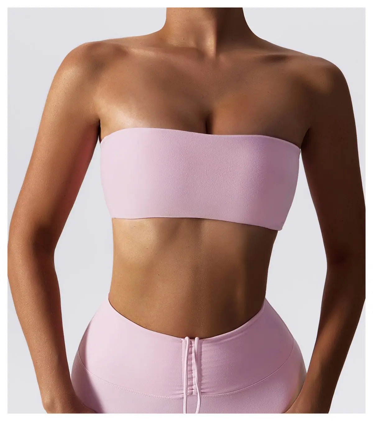 Summer Strapless Sports Bra Gym Women Quick-Drying Yoga Clothes Women Tube Top Fitness Chest Wrap Underwear Workout Bra Female