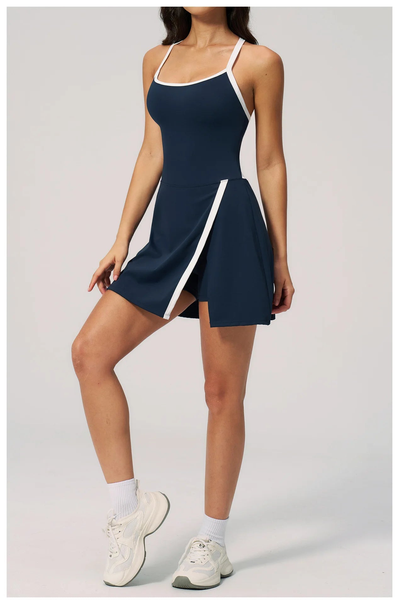 Hearuisavy Naked Feel Yoga Jumpsuit Women Sportswear High Waist Push Up Leggings Sports Tennis Skirt And Shorts Gym Bodysuit