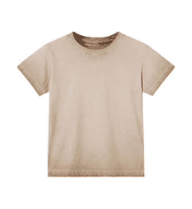 Female 240GSM Gradient Washed Custom LOGO Solid Slim  T-Shirt Soft Cotton Streetwear Casual Short Sleeve Cool Retro For Women