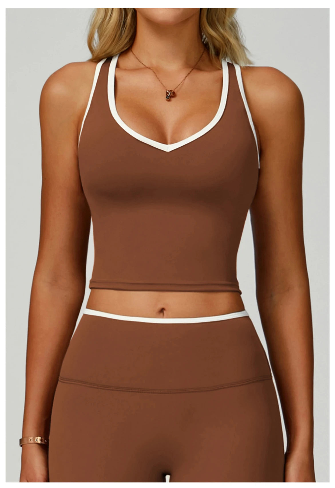 Color Block Sport Bra Yoga Vest Women high strength Tight Top Comprehensive Training Gym Workout Yoga Underwear With Chest Pad
