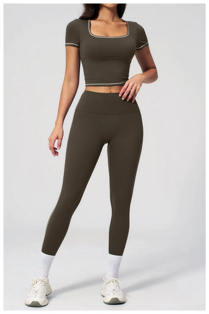 Yoga Shirts Women Sports T-Shirts Fitness Yoga Short Sleeve Gym Workout Top Running Active Shirts Female Push Up Sports T-shirts