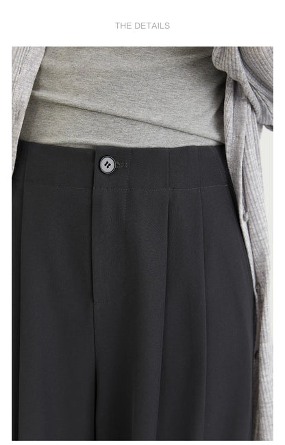 CHIC VEN Women Pants New Casual High Waisted Female Pleated Trousers Drooping Wide Leg Long Pant Office Lady Spring Summer 2025