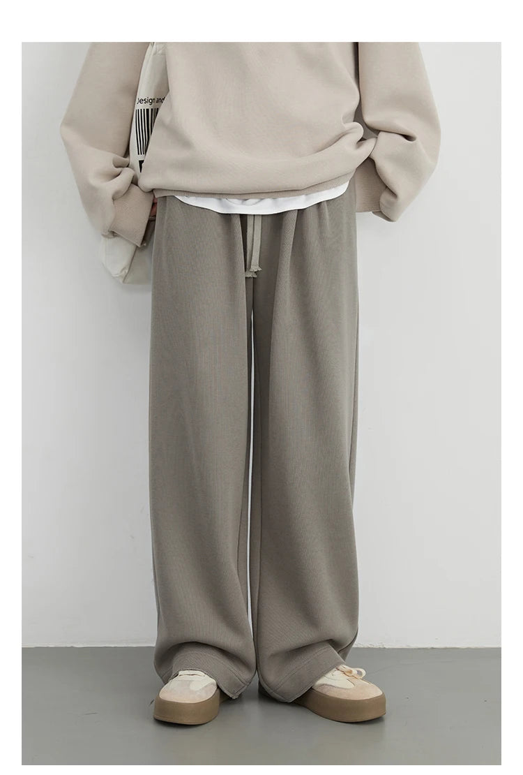 CHIC VEN Women's Pant Streetwear Solid Loose New Drawstring Sports Casual Trousers High Waisted Pants Autumn Winter 2025