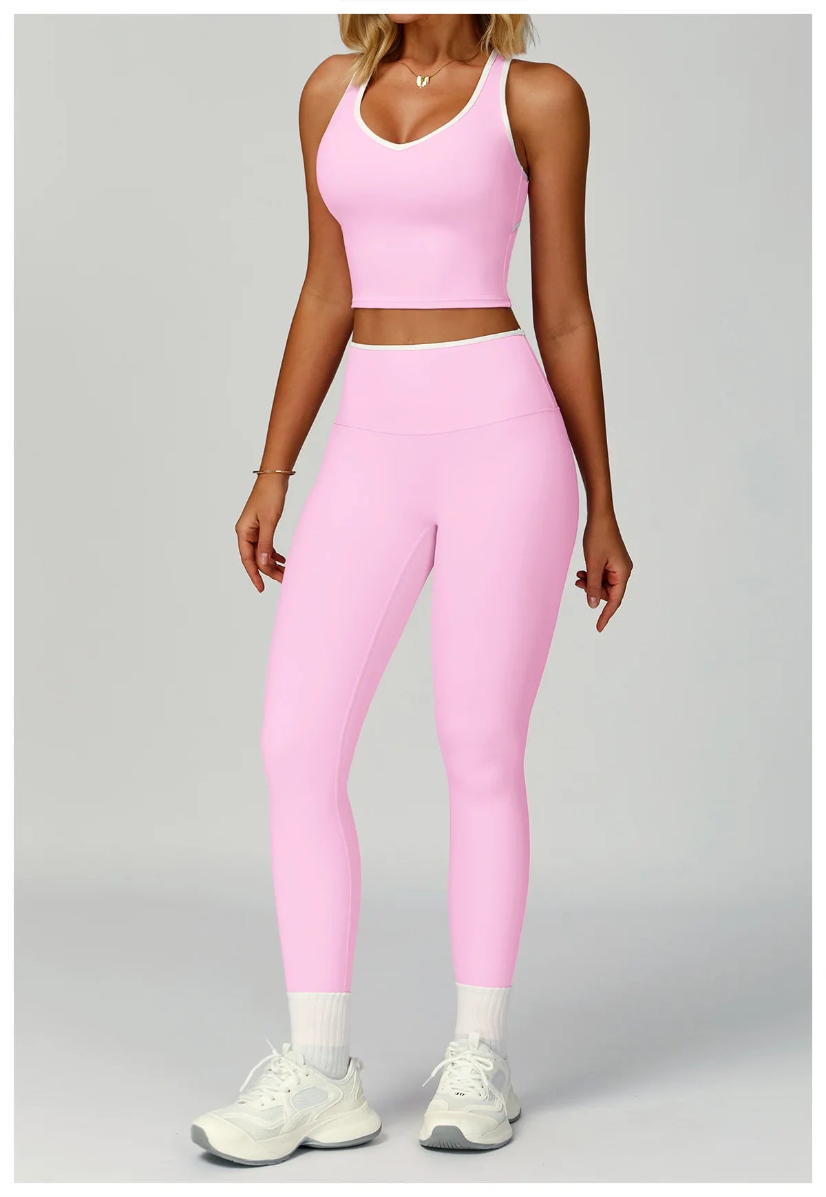2 Pieces Gym Tracksuit Women Clothes Yoga Set Workout Outfits Fitness Sportswear High Waist Leggings Sports Bra Athletic Wear
