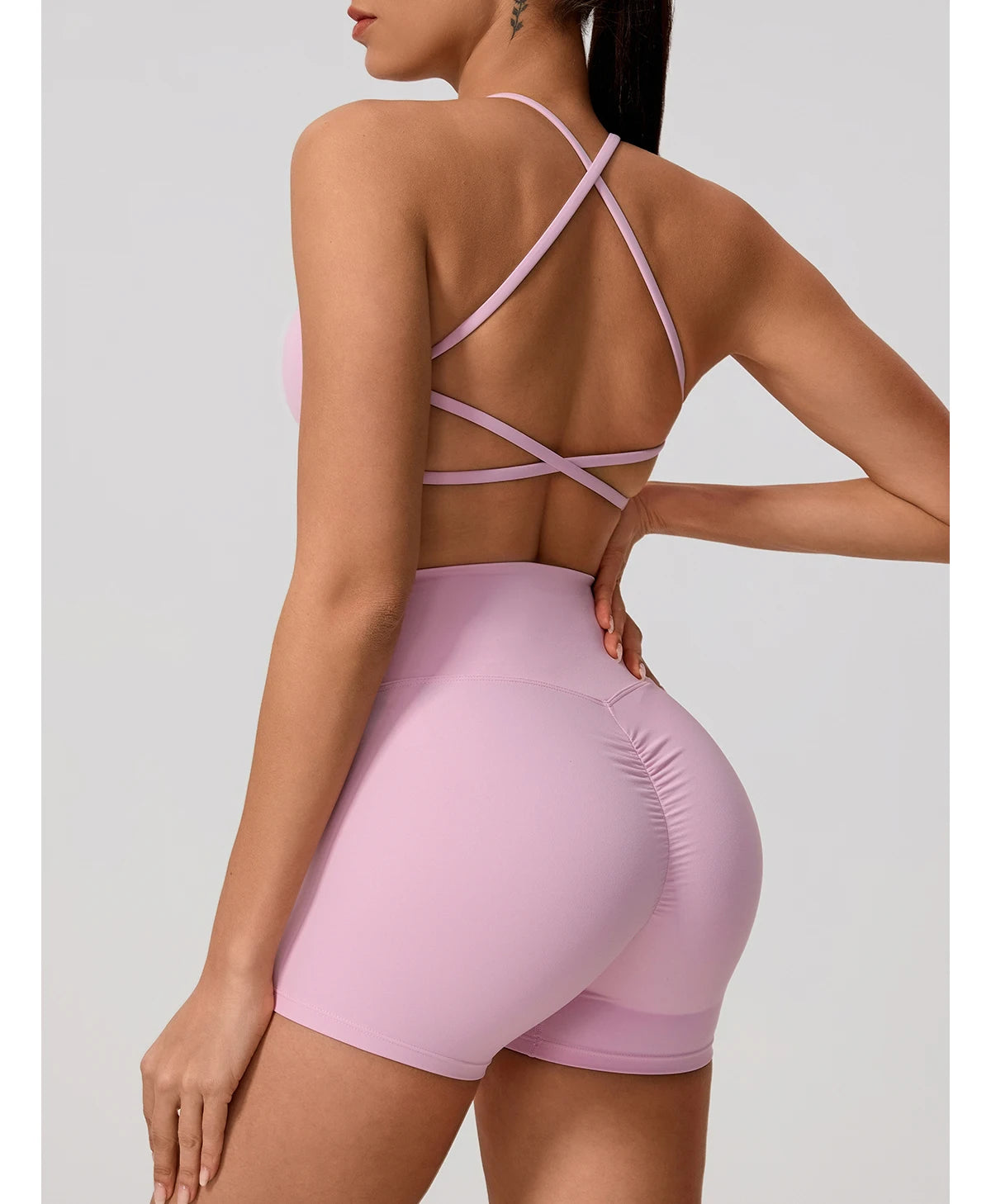 New Summer 2Pcs Women's Quick-Dry Sports Set V-Shaped Bra Female Sleeveless Yoga Outfit Gym Two-Piece Woman Sport Clothes