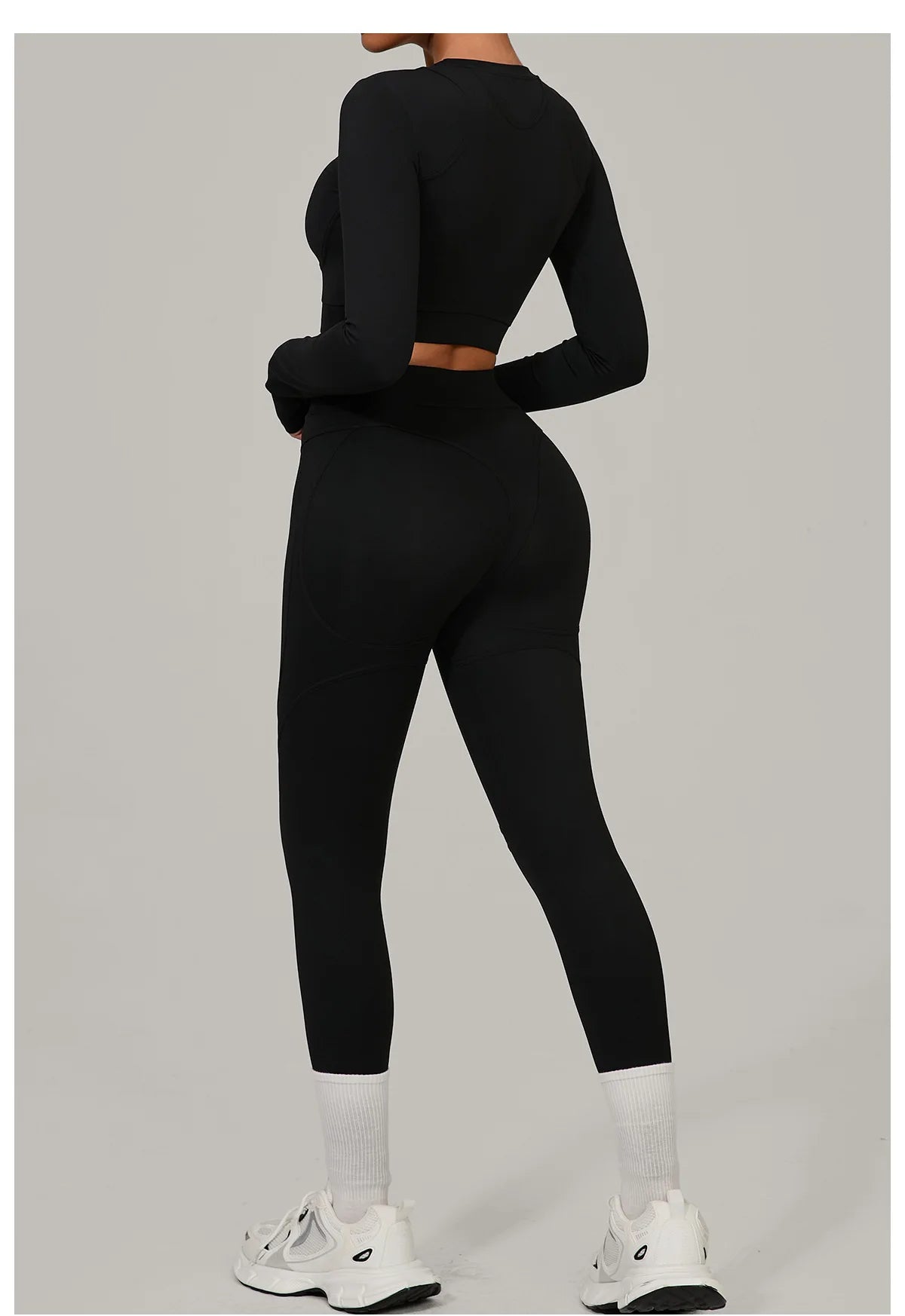 SWELTERING Yoga Suit Women Tracksuit 2PCS Sports Set Fitness Set Quick-Drying Gym Set Running Workout Long Sleeve Yoga Clothing