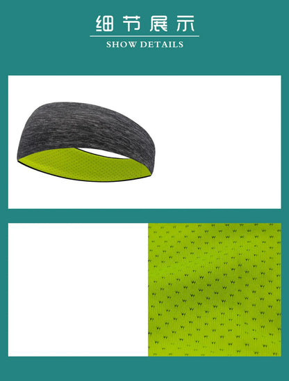 Custom Logo Sports Headband Double Breathable Anti-Perspirant Headband Yoga Running Fitness Elastic Perspirant Hood Kerchief