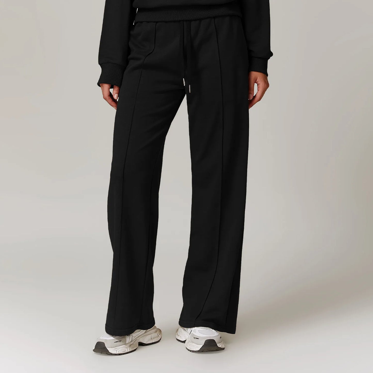 Hearuisavy Winter Pocket High Waist Jogger Sports Pants Female Fitness Gym Pants Casual Loose Sweatpants Wide Leg Trousers