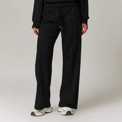 Hearuisavy Winter Pocket High Waist Jogger Sports Pants Female Fitness Gym Pants Casual Loose Sweatpants Wide Leg Trousers