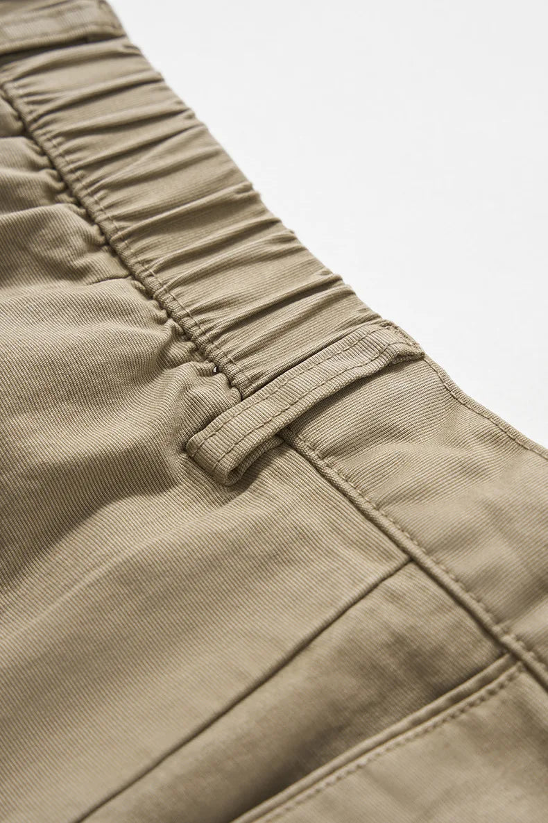 Custom LOGO men's clothing 98% cotton pleated tooling wide-leg pants autumn new loose casual men's trousers