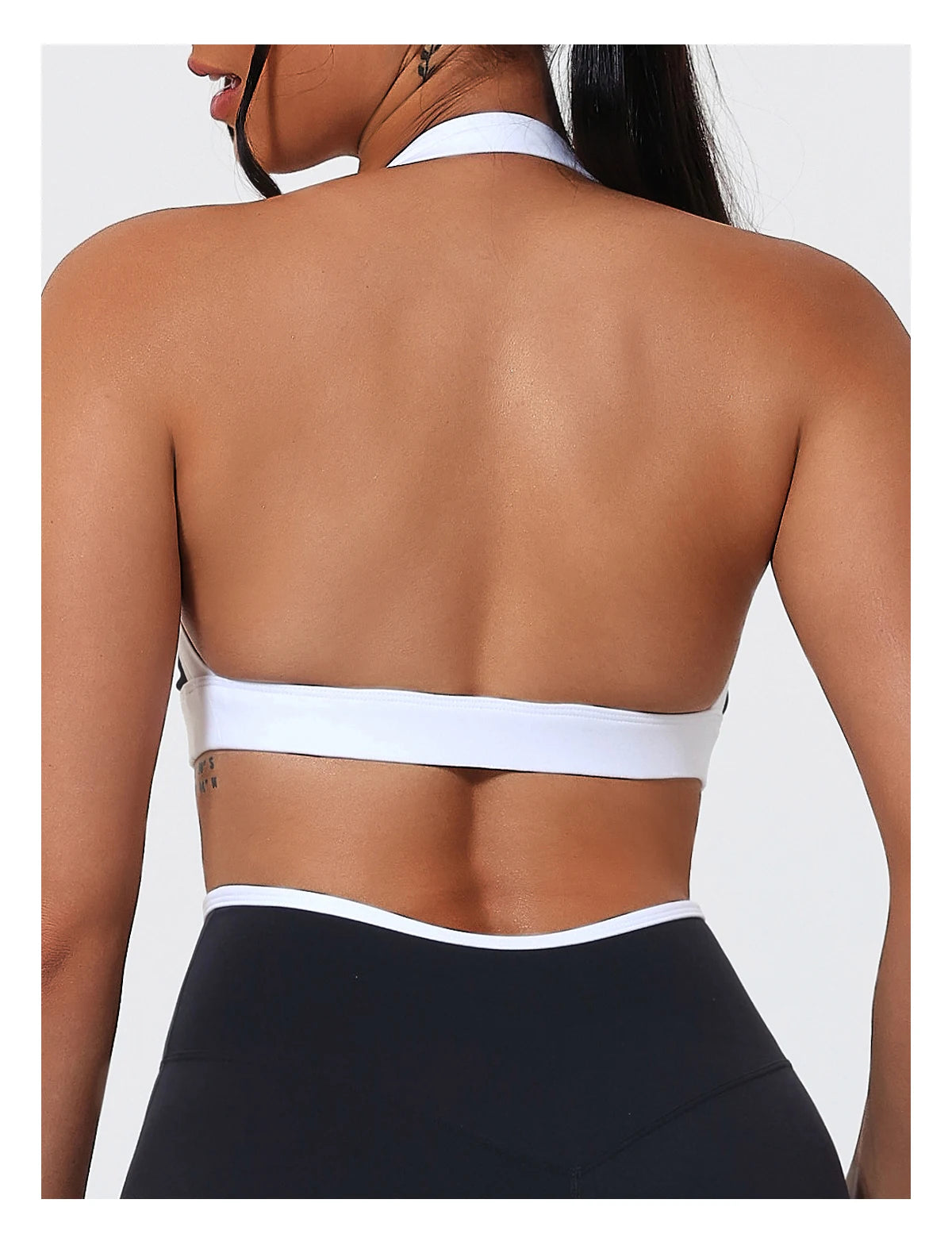 Ctenkevet Women's Color Clash Crop Top Quick-Dry Gym Bra Female Sleeveless Backless Sports Underwear for Outdoor Running CropTop