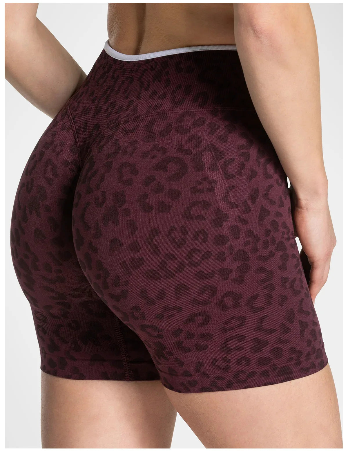 Leopard Print Yoga Shorts Women Seamless High Waist Workout Shorts Fitness Yoga Lift Butt Fitness Yoga Gym Running Short Pants