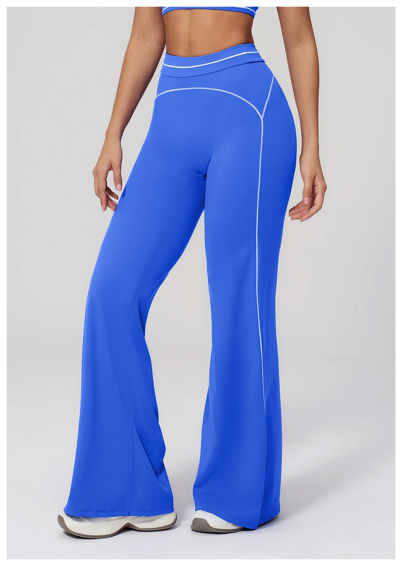 High Waist Yoga Wide Leg Pants Women Gym Fitness Bell-bottoms Pants Push Up Sports Trousers Female Casual Workout Flared Pants