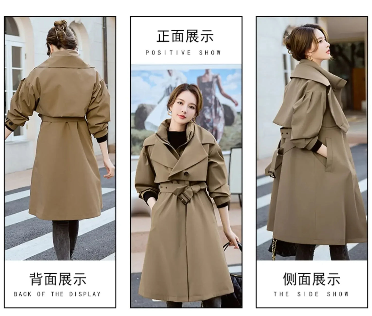 YOLANFAIRY Women's Fur Coat Women Real Fur Rex Rabbit Parkas Female Windbreaker Medium Long Work Clothes Waist Winter Coat FCY39