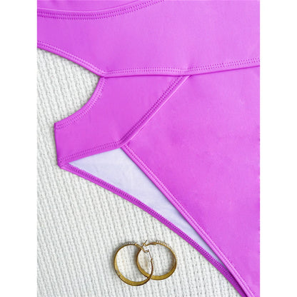 S - XL Deep V Neck Cross Back One Piece Swimsuit Women Swimwear Female High Leg Cut Scrunch Butt Bather Bathing Suit Swim V5723