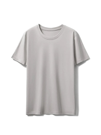 SuyaDream,Women Solid T shirts, 10%Silk 58%Cotton, V Neck, Short Sleeved Tee, 2025 Summer Candy Colors Basic Cozy Top