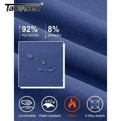 TACVASEN Winter Golf Pants for Men Fleece Lined Work Business Casual Dress Slacks Water Resistant Stretch Warm Trousers