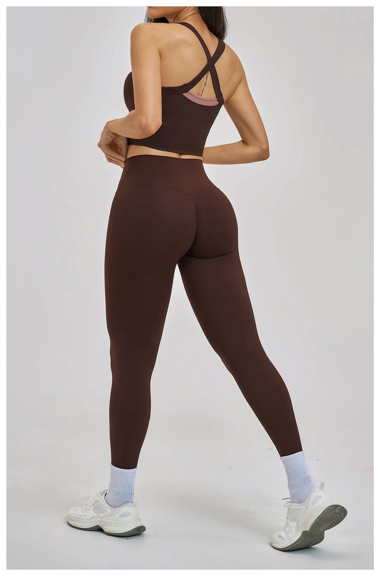 Women Gym Tracksuit Yoga Suit Sports Outfits High Waist Leggings Workout Clothes Female Fitness Running Suit Push Up Sportswear