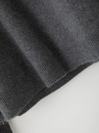 CHICUU Women Autumn Winter O-neck Vintage Style Pullover Sweater 100% Cashmere Knitwear Thick Warm Jacquard Knitting Sweater Top
