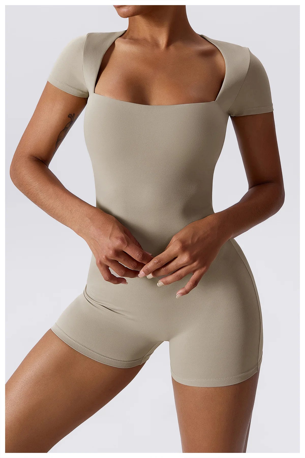 Summer Yoga Suit Women's Short One Piece Sports Suit Short Sleeve Gym Clothes Push Up Training Fitness Yoga Bodysuit Sportswear