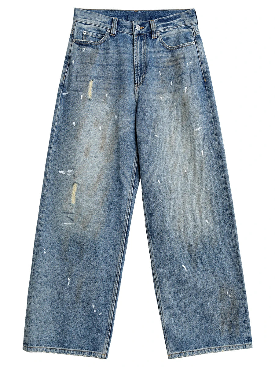 CHIC VEN Women Jeans Loose Casual New Retro High Waisted Straight Leg Wide Leg Denim Pants Female Trousers Summer 2025