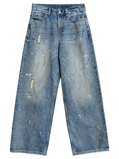 CHIC VEN Women Jeans Loose Casual New Retro High Waisted Straight Leg Wide Leg Denim Pants Female Trousers Summer 2025