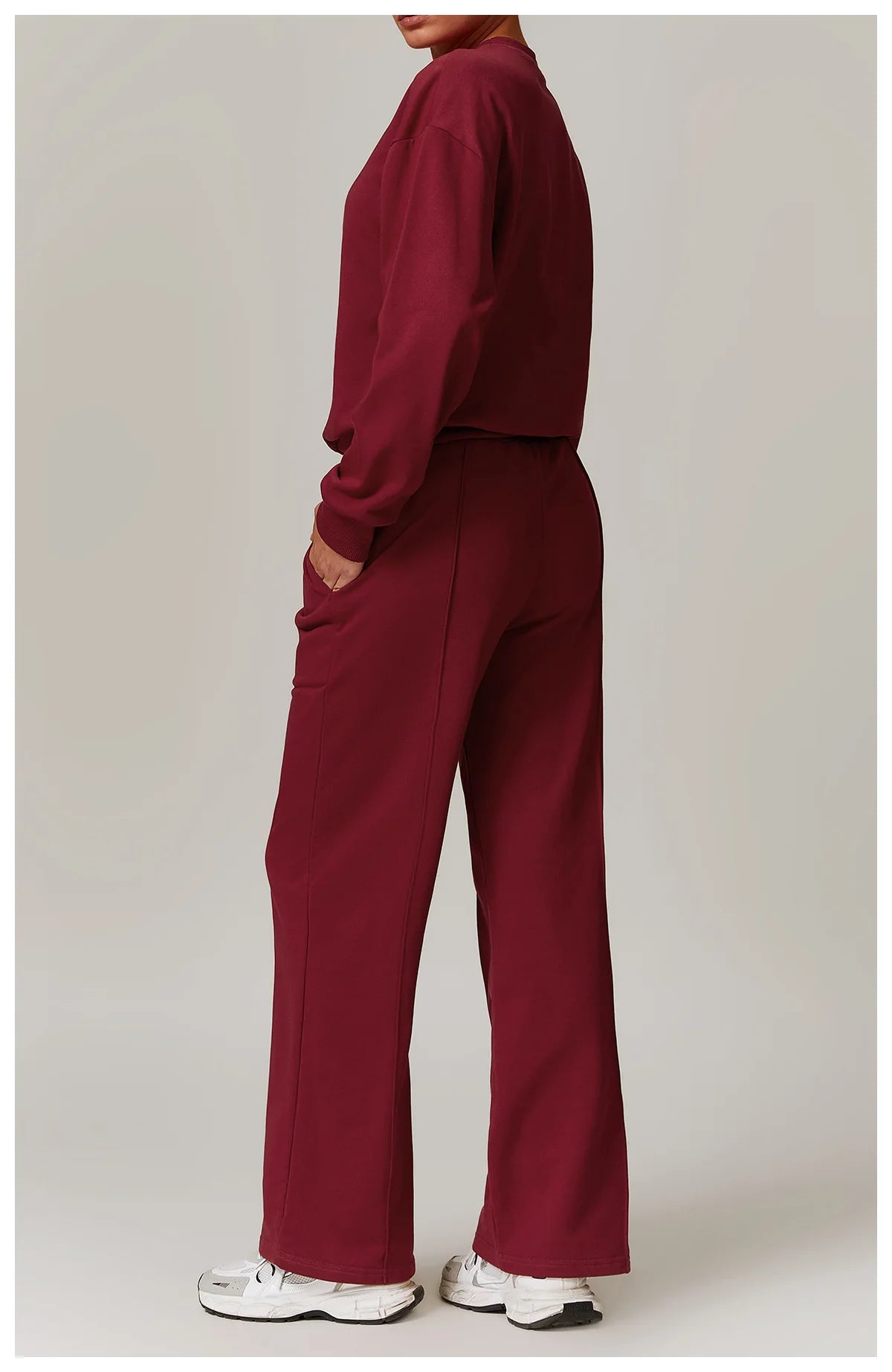 Hearuisavy Winter Pocket High Waist Jogger Sports Pants Female Fitness Gym Pants Casual Loose Sweatpants Wide Leg Trousers