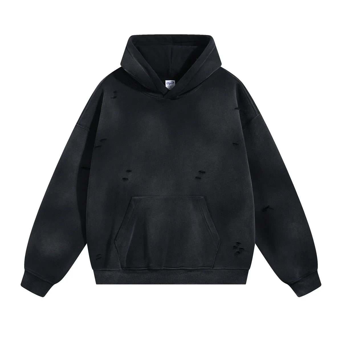 Custom LOGO autumn winter men's women's new white spray dyeing washing water 360G velvet cotton polyester sweatshirt sweatpants