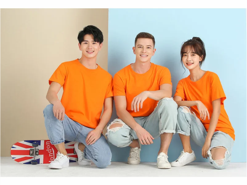 T-shirt Custom Men's And Women's Casual Tops With Printing Logo 100% Cotton Round Neck Short Sleeve T-shirt Embroidery Design