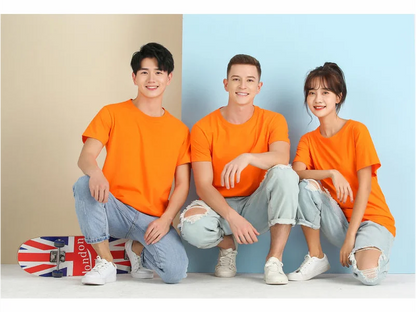 T-shirt Custom Men's And Women's Casual Tops With Printing Logo 100% Cotton Round Neck Short Sleeve T-shirt Embroidery Design