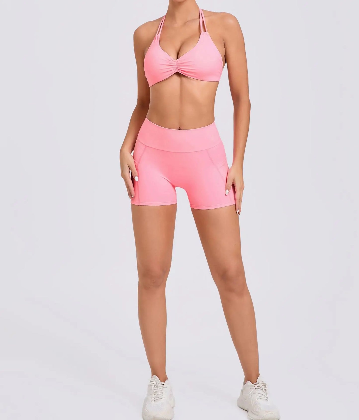 Sexy wo-piece Shockproof Sports Suits Women Gym Set Women Tracksuit Running Quick-Dry Sports Vest Female Fitness Yoga Set