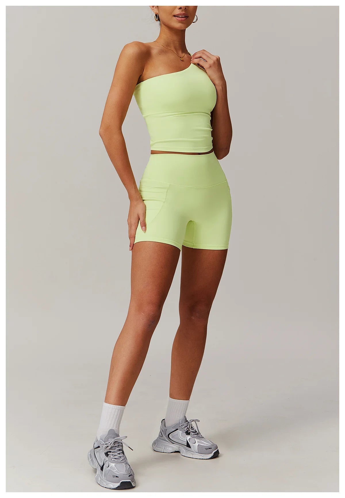 Custom LOGO women's quick-drying waist shaping yoga casual outer wear running cycling fitness sports two-piece set