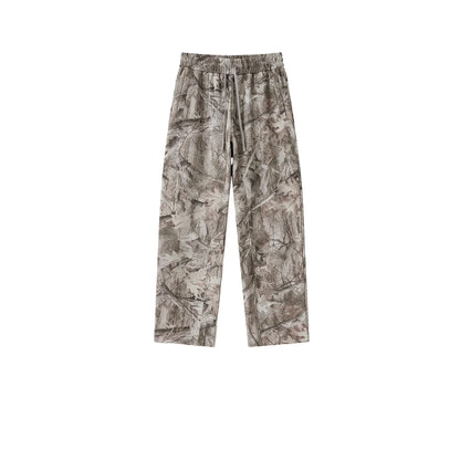 Custom LOGO men's new 340G heavy autumn and winter American camouflage fleece hooded sweatshirt jacket shorts set