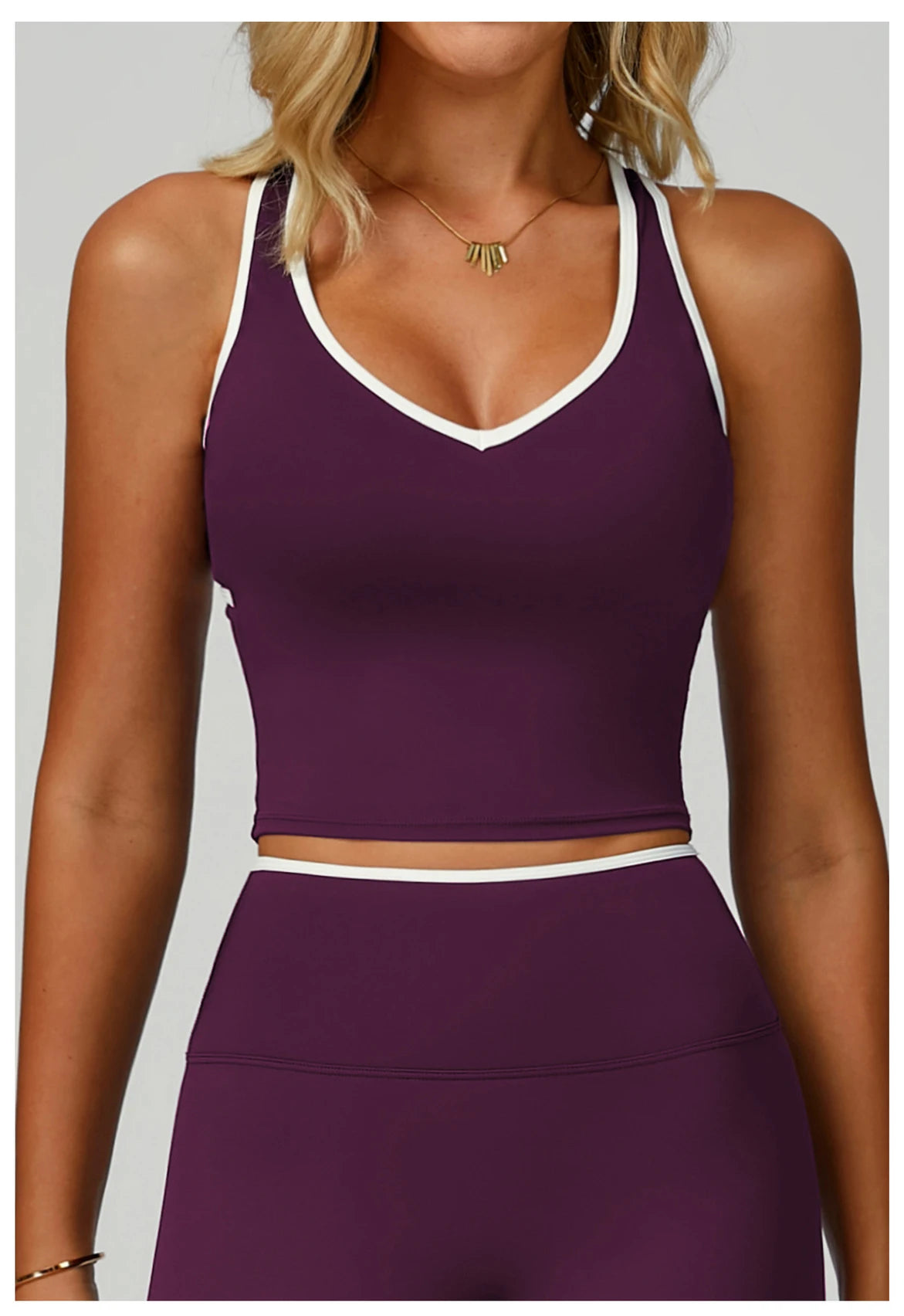 Color Block Sport Bra Yoga Vest Women high strength Tight Top Comprehensive Training Gym Workout Yoga Underwear With Chest Pad