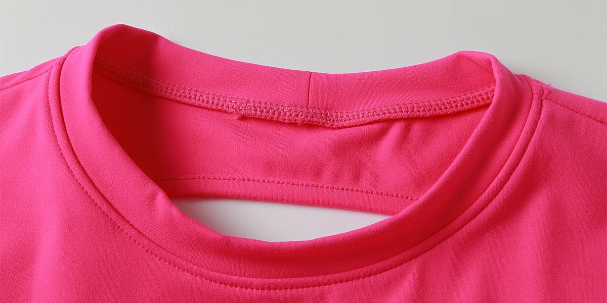 Summer Sports Short TOP Women Fitness shirts Yoga Wear Female Gym Training Suit Crop Top Women beautiful Back Tops T-Shirt