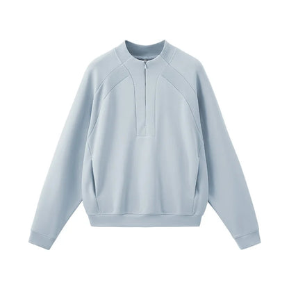 Custom LOGO Men's 2026 Cotton Stretch 350G Sweatshirt Autumn/Winter New Short Casual Half-Zip Windproof Couple's Jacket