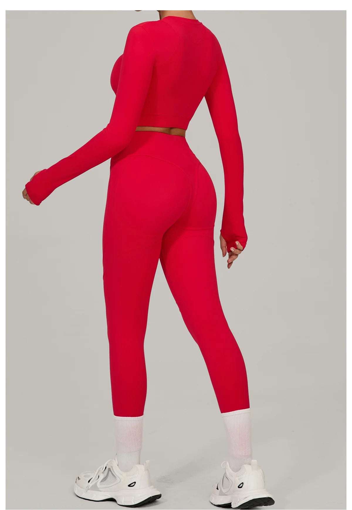 SWELTERING Yoga Suit Women Tracksuit 2PCS Sports Set Fitness Set Quick-Drying Gym Set Running Workout Long Sleeve Yoga Clothing