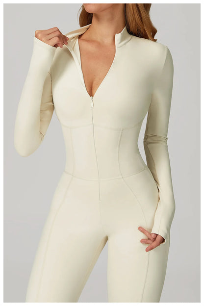 Winter Autumn Yoga Jumpsuit Women's One-piece Suit Sportswear Women Gym Rompers Long-sleeved Warm Overalls High Elastic Bodysuit