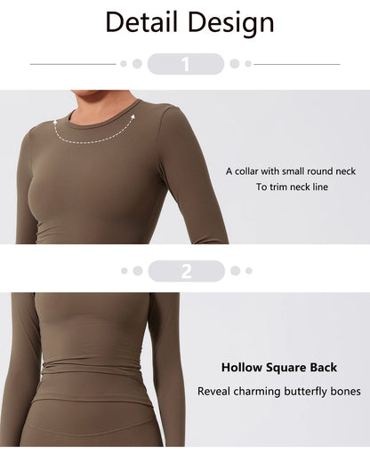 Summer Women Quick-Dry Two-Piece Yoga Set: A long-sleeve top and leggings set for fitness and sports perfect for running cycling