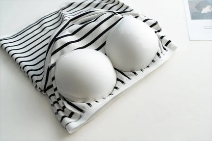 2026 Summer New Women's Tank Top Pajamas All Cotton with Chest Pads Tank Top with Stripe Sports Bottom Short Home Fur Ladies