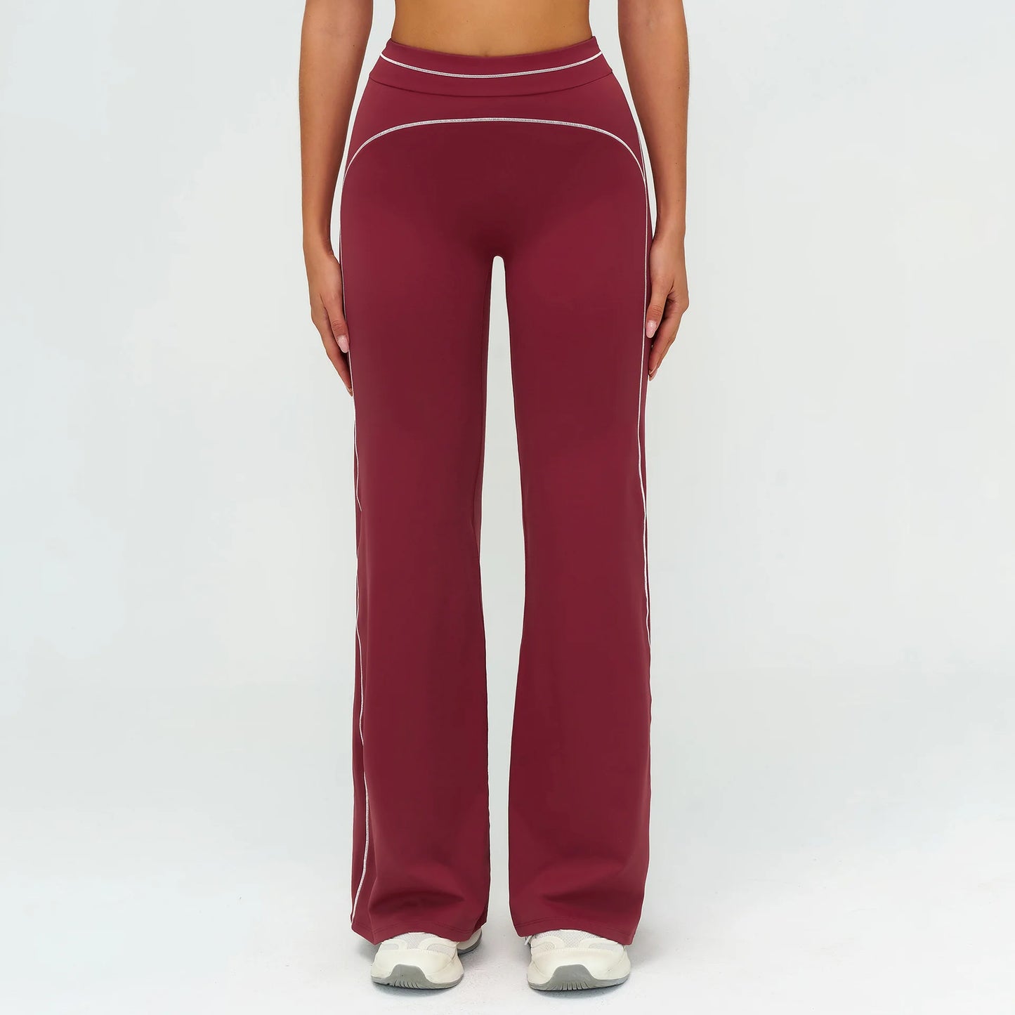 High Waist Yoga Wide Leg Pants Women Gym Fitness Bell-bottoms Pants Push Up Sports Trousers Female Casual Workout Flared Pants