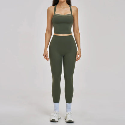 Women Gym Tracksuit Yoga Suit Sports Outfits High Waist Leggings Workout Clothes Female Fitness Running Suit Push Up Sportswear