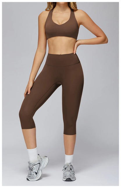 Yoga Set 2/3PCS Women Clothes Sports Outfits Fitness Tracksuit Yoga Suits Gym Legging Workout Long Sleeved Female Bra Sportswear