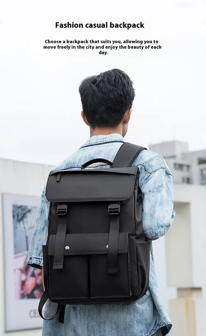 Multi-functional Fashion Men‘s Backpack For 15.6 inch Laptop Light Weight Bag Water-Repellent Material Large Capacity School Bag