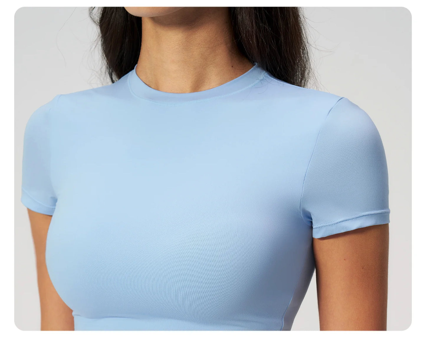 Women Solid Yoga Short Sleeve Breathable Sport T-Shirt Elastic Fitness Yoga Top Gym Shirts Female Casual Running Workout Clothes