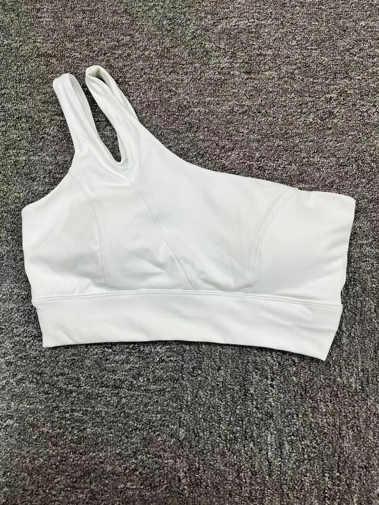Sexy Women's Sports One Shoulder Bra Gym Push Up Workout Underwear High Strength Support Running Fitness Bra Vest