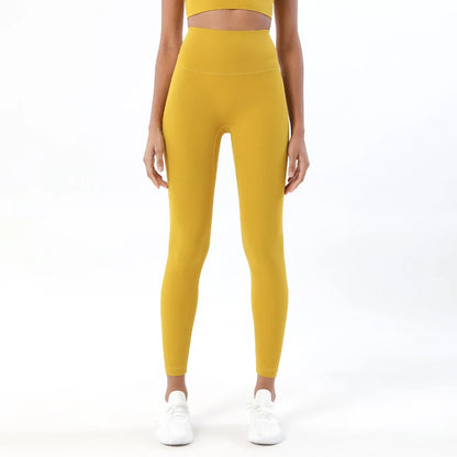 TRY TO BN New 46 Color Yoga Pants Sports Leggings Women Fitness Nylon High Waist Leggings Workout Trousers Training Gym Clothing