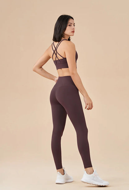 TRY TO BN New 46 Color Yoga Pants Sports Leggings Women Fitness Nylon High Waist Leggings Workout Trousers Training Gym Clothing